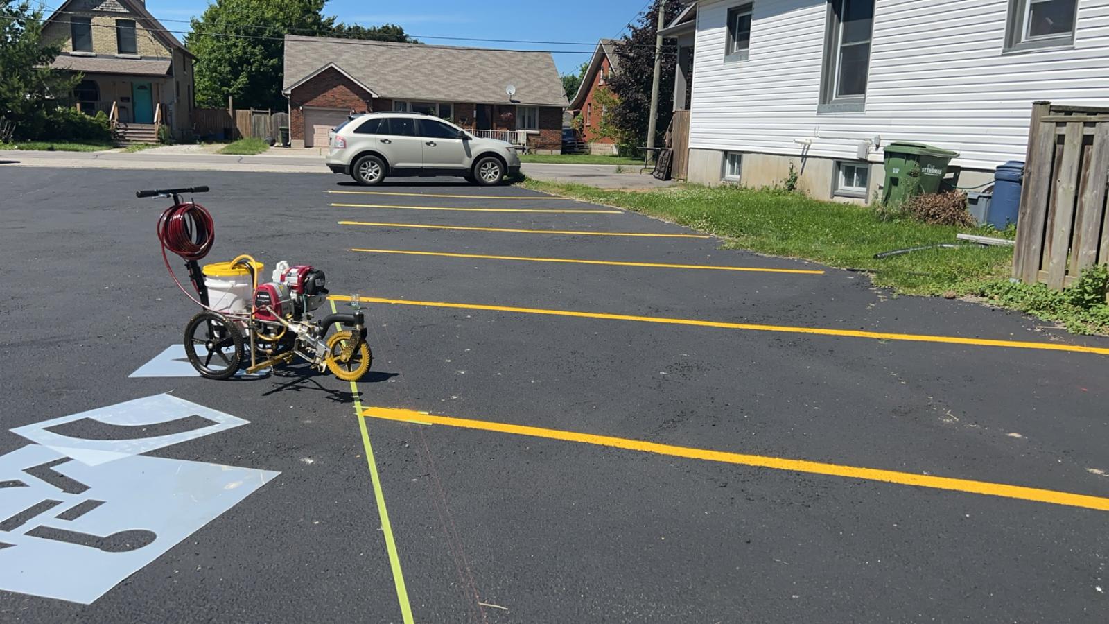 Painting parking lines